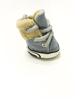 Джинсовые кеды для собаки утепленные