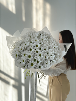 Букет из 25 кустовых хризантем