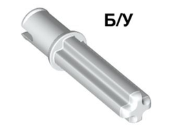 ! Б/У - Technic, Axle  2L with Pin without Friction Ridges, White (65249 / 6289797) - Б/У