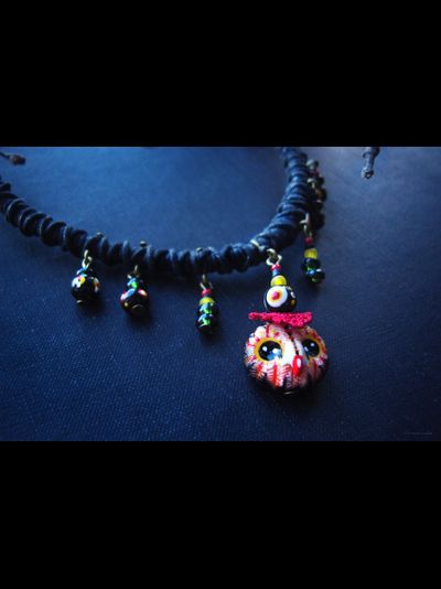 Колье в стиле лесного бохо &quot;Лес чародеев&quot;, украшение с совой и бусинками от сглаза