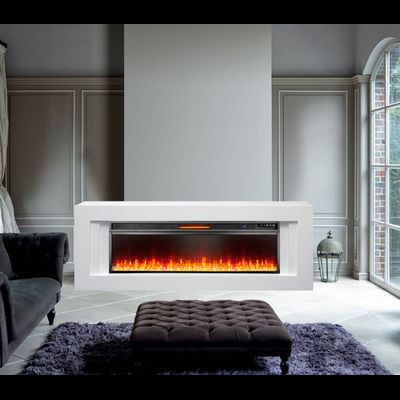 Линейный электрокамин Line WT с очагом Vision 60 LED