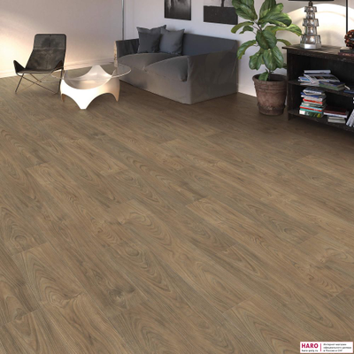 Ламинат Haro Вяз Варио 544720 в интерьере гостиной