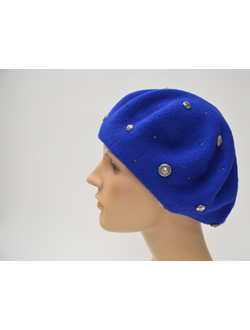 Женский берет электрик