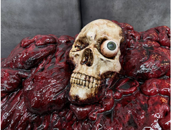 Workers skull with eye scanner