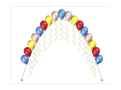 Цепочка из шаров с гелием (4 м)  (аг)