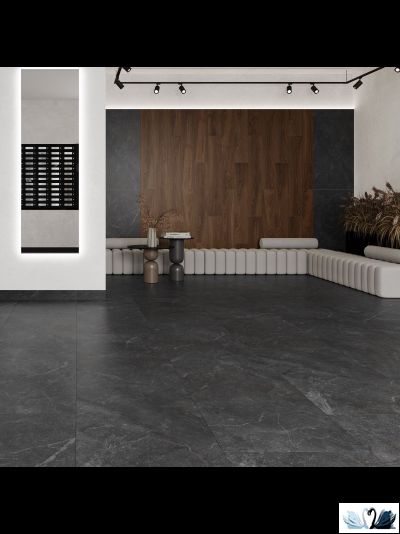 Керамогранит Ocean Ceramic Rocky black pro графитовый 80 x 80 см матовый