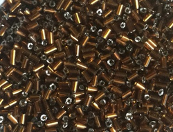 Стеклярус мелкий Китайский №53 коричневый, 50 грамм