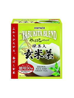 HARADA Yabukita Blend Brown Rice and Green Tea Японский коричневый рис (генмайча) с зеленым чаем 50 пакетиков