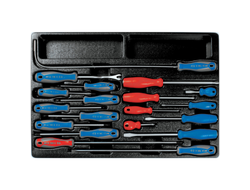 Набор отверток, съемник клипс и гибкий магнит, ложемент, 19 предметов KING TONY 9-31919MR