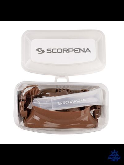 Маска для дайвинга с трубкой Scorpena комплект корич. (взрослый)