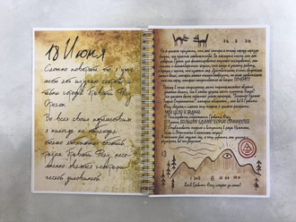 Дневник №3 на пружине с картинками