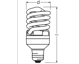 Энергосберегающая лампа Osram DuluxStar Mini Twist 13w/825 Е27