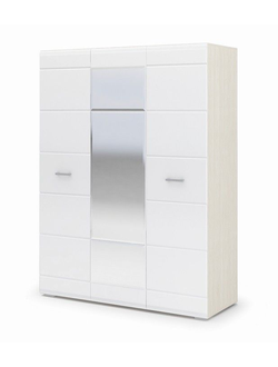Симба шкаф 3-х створчатый Белфорт/Белый глянец