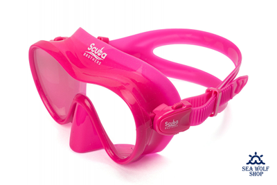 Маска для дайвинга с трубкой Scuba Brothers Flipper Pink, комплект
