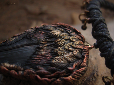 Чокер в стиле этно-готики "Татибе Ночи, Лесной Ворон"