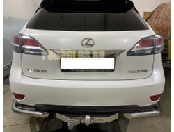 Защита заднего бампера уголки d60 для Lexus RX270/RX350/RX450h (2009-2015)