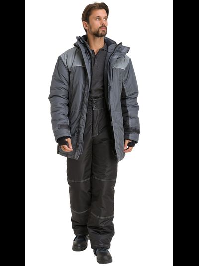 Куртка ГОРОД-ЗИМА, цв. серый/светло-серый/чёрный