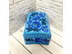 Шкатулка Цветы Голубая 170*110 мм сундучок для украшений с росписью Хохлома