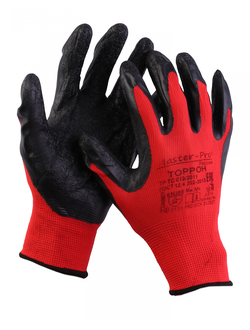 Перчатки нейлоновые с рельефным латексным покрытием