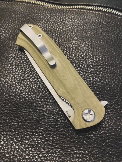 Складной нож ЧИЖ-DOUBLE рукоять G10, цвет тан