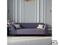 Чехол на 3х местный диван Жаккард Волна Пепельный. Россия