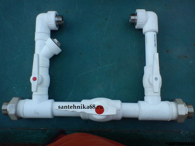 Байпас 32, 40, 50 полипропиленовый на американках для котла