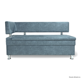 Кухонный ДИВАН "ФОРУМ-4" с боковой спинкой, Серый Левый