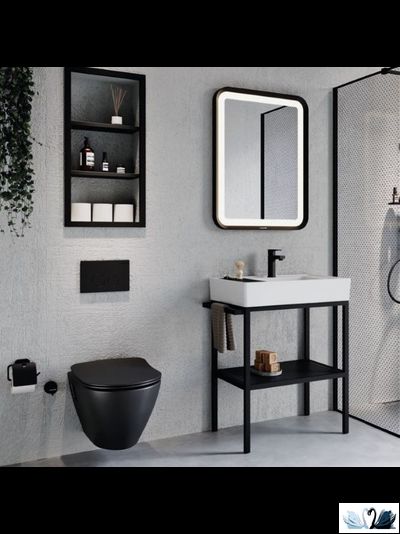 Унитаз CREAVIT Terra TP325-11SM00E-0000, черная, матовая
