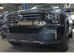Защита радиатора GAC GS8 2016- (GE/GL) black низ