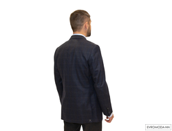 Пиджак мужской синий в клетку Франко-790