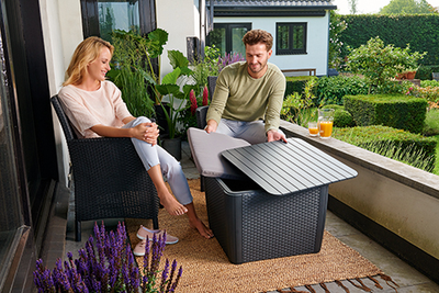 Стол-сундук Лузон Плюс графит