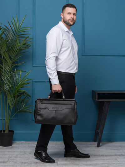 Кожаный саквояж Altamura black (арт. 4025-01)