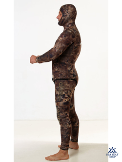 Гидрокостюм неопрен 7мм AquaDiscovery «Кочевник» V2 Camo Brown р.50