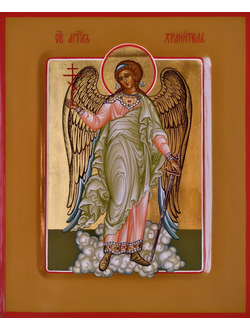 Ангел-Хранитель. Рукописная икона. 17,5х21см.