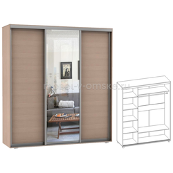 ФР335 Шкаф-купе Медиум 180.02. Размер: 1780х2100х580.