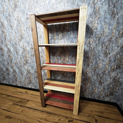 Стеллаж деревянный "Амбарные доски" 180-40-80 фото 2