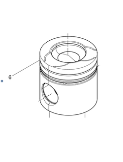 купить поршень 612600030011 - (комплект 6 штук)-оригинал-Weichai Power-Wd10C/WD615