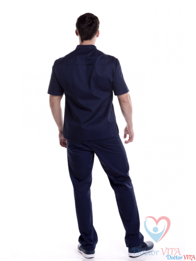 Блуза  «Алекс», тёмно-синяя