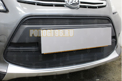 Защита радиатора Lifan X50 2015- (2 части) black