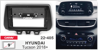 ПЕРЕХОДНАЯ РАМКА ДЛЯ УСТАНОВКИ АВТОМАГНИТОЛЫ CARAV 22-405: 9&quot; / 230:220 x 130 mm / HYUNDAI Tucson 2018+ (PF547, RHY-FC332)