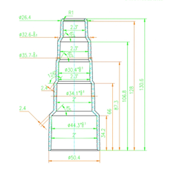 Адаптер/переходник для пылесоса резиновый 23-50 мм.