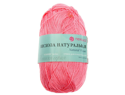 Пряжа Вискоза натуральная (Пехорка) Состав: 100% вискоза. Вес мотка:100 г, Длина нити в мотке: 400 м. цвет  Лососевый