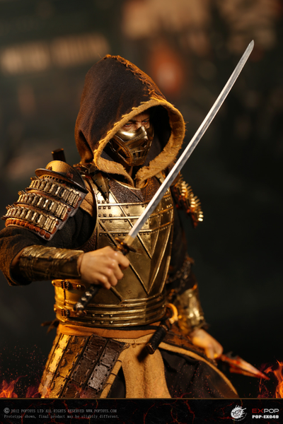 Скорпион, Ханзо Хасаши (Mortal Kombat 2021) - Коллекционная ФИГУРКА 1/6 Representative from Hell—Warrior Scorpion (EX049) - POPTOYS