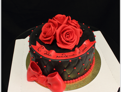 Торт с красными розами (3 кг.)