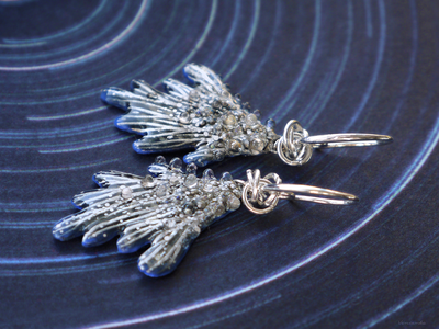 Серьги-крылья "Дитя звёздного моря", волшебное украшение-талисман