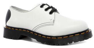 Ботинки Dr. Martens 1461 Hearts Smooth & Patent Lamper белые