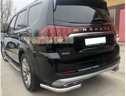 Защита заднего бампера угловая (кроме Корейских производителей авто) d60 для Kia Mohave (2021-...)