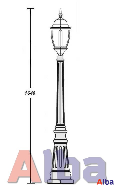 Садово парковый светильник Arsenal 211 h164 gold