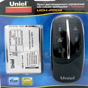 Пульт ДУ Uniel световыми приборами 1000W 30м, 1 приемн., таймер UCH-P002-G1-1000W-30M блистер