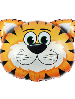 Шар фольгированный с гелием "Голова тигра" 73см